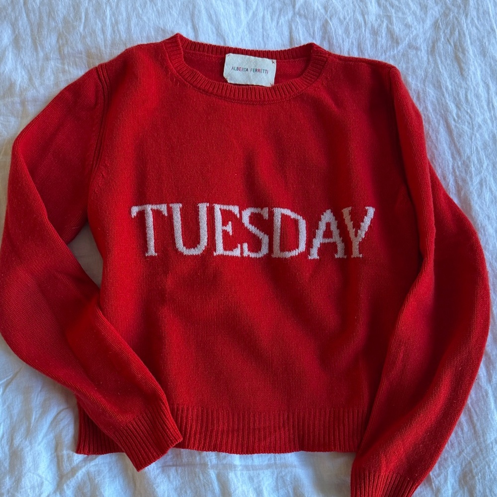Alberta Ferretti Bold Red 'Tuesday' Sweater